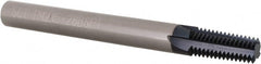 Scientific Cutting Tools - 1/8-28 Thread, 1/4" Shank Diam, AlTiN+ Coating, Solid Carbide Straight Flute Thread Mill - 4 Flutes, 2-1/2" OAL, 1/16" Min Noml Diameter - Exact Tooling