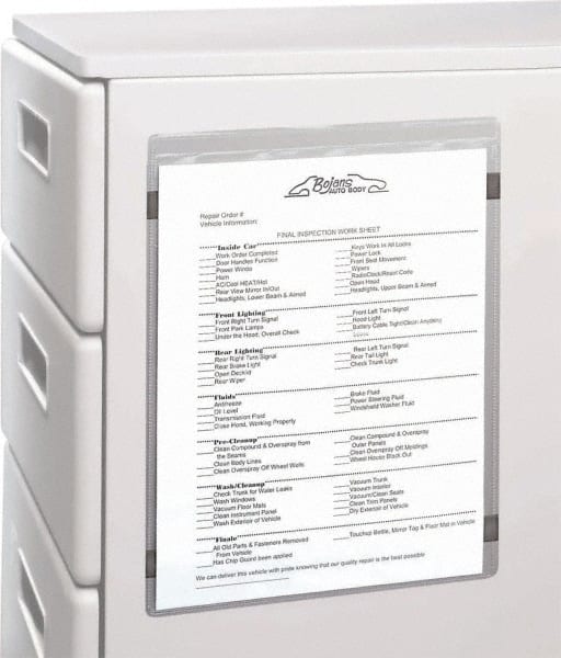 C-LINE - 15 Piece Clear Shop Ticket Holder - 12" High x 9" Wide - Exact Tooling