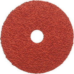 3M - 5" Diam 7/8" Hole 36+ Grit Fiber Disc - Very Coarse Grade, Ceramic, 12,000 Max RPM, Series 987C - Exact Tooling