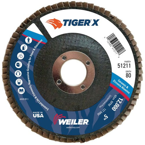 5 × 7/8 ARBOR 80X FLAP DISC - Exact Tooling