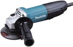 Makita - 4-1/2" Wheel Diam, 11,000 RPM, Corded Angle & Disc Grinder - 5/8-11 Spindle, 120 Volts, 6 Amps - Exact Tooling