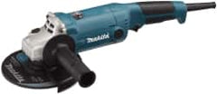 Makita - 6" Wheel Diam, 10,000 RPM, Corded Angle & Disc Grinder - 5/8-11 Spindle, 120 Volts, 10.5 Amps - Exact Tooling