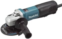 Makita - 5" Wheel Diam, 11,500 RPM, Corded Angle & Disc Grinder - 5/8-11 Spindle, 120 Volts, 13 Amps - Exact Tooling