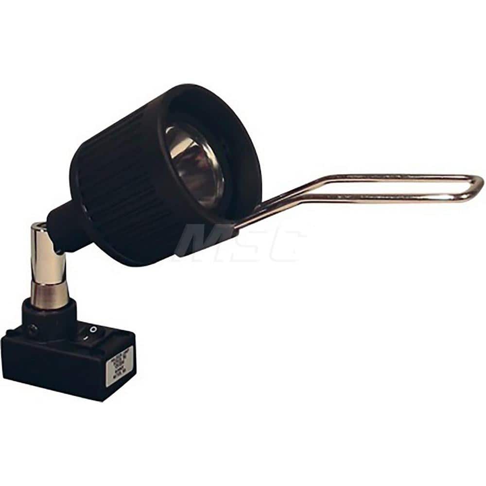 Sunnex Lighting - Task Lights; Fixture Type: General Purpose ; Color: Black ; Lamp Type: Halogen ; Mounting Type: Base Mount ; Adjustable Arm Type: Pivot ; Arm Length (mm): 50 - Exact Tooling