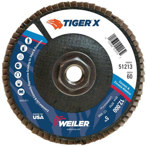 5 × 5/8-11 ARBOR 60X FLAP DISC - Exact Tooling