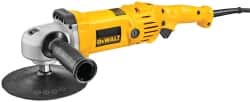 DeWALT - 7" Pad Diam, 600 & 3,500 RPM, Handheld Electric Polisher - 5/8-11" Spindle Thread, 12 Amps, 115 Volts - Exact Tooling