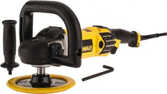 DeWALT - 7" Pad Diam, 600 & 3,500 RPM, Handheld Electric Polisher - 5/8-11" Spindle Thread, 12 Amps, 115 Volts - Exact Tooling