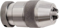 Accupro - JT1, 1/64 to 1/8" Capacity, Tapered Mount Steel Drill Chuck - Keyless, 24.51mm Sleeve Diam, 1-47/64" Open Length - Exact Tooling