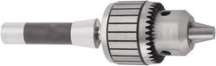Accupro - JT3, 1/16 to 5/8" Capacity, Tapered Mount Steel Drill Chuck - Keyed, R8 Shank, 67.01mm Sleeve Diam, 7-19/32" Open Length - Exact Tooling