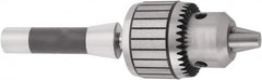 Accupro - JT3, 1/16 to 1/2" Capacity, Tapered Mount Steel Drill Chuck - Keyed, R8 Shank, 61.98mm Sleeve Diam, 7-33/64" Open Length - Exact Tooling