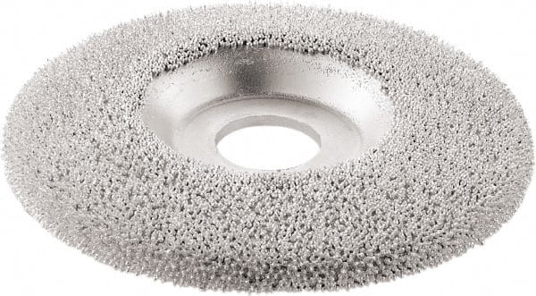 KUTZALL - 4-1/2" Wheel Diam, 7/8" Arbor Hole, Type 27 Depressed Center Wheel - Tungsten Carbide, 15,000 Max RPM - Exact Tooling