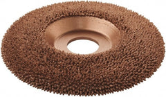 KUTZALL - 4-1/2" Wheel Diam, 7/8" Arbor Hole, Depressed Center Wheel - Very Coarse Grade, Tungsten Carbide, 15,000 Max RPM - Exact Tooling