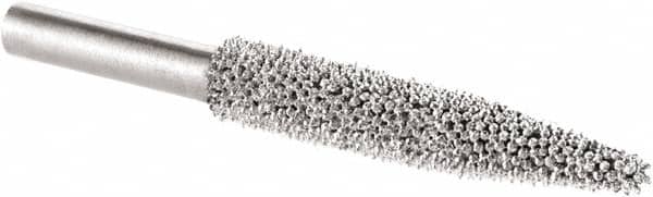 KUTZALL - 1/4" Cut Diam, 1/4" Shank Diam, Taper Head Burr - Carbide - Exact Tooling