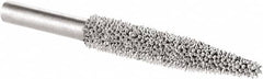 KUTZALL - 1/4" Cut Diam, 1/4" Shank Diam, Taper Head Burr - Carbide - Exact Tooling