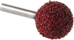 KUTZALL - 1" Cut Diam, 1/4" Shank Diam, Ball Head Burr - Carbide - Exact Tooling