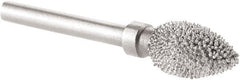 KUTZALL - 1/4" Cut Diam, 1/8" Shank Diam, Flame Head Burr - Carbide - Exact Tooling