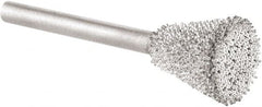 KUTZALL - 3/8" Cut Diam, 1/8" Shank Diam, Inverted Cone Head Burr - Carbide - Exact Tooling