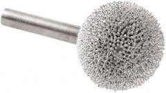 KUTZALL - 1" Cut Diam, 1/4" Shank Diam, Ball Head Burr - Carbide - Exact Tooling