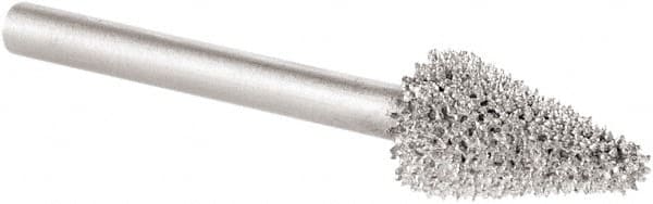 KUTZALL - 1/4" Cut Diam, 1/8" Shank Diam, Taper Head Burr - Carbide - Exact Tooling