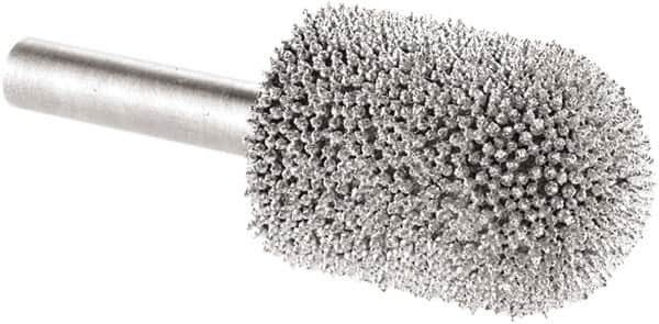 KUTZALL - 3/4" Cut Diam, 1/4" Shank Diam, Cylinder Ball End Head Burr - Carbide, Ball End - Exact Tooling