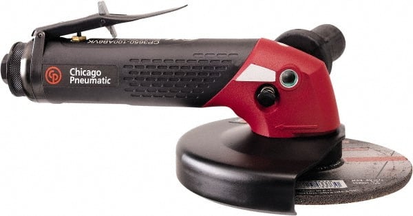 Chicago Pneumatic - 6" Wheel Diam, 10,000 RPM, Pneumatic Angle & Disc Grinder - 5/8-11 Spindle, 68 CFM - Exact Tooling