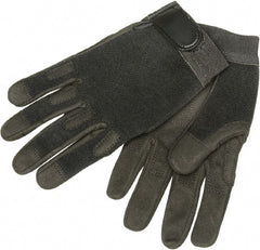 Ability One - Size S Nylon/Spandura General Protection Work Gloves - For Mechanic's & Lifting, Uncoated, Hook & Loop Cuff, Full Fingered, Black, Paired - Exact Tooling