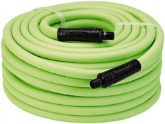 Legacy - 1/2" ID x 0.74" OD 100' Long Multipurpose Air Hose - MNPT x MNPT Ends, 300 Working psi, 140°, 3/8" Fitting, Green - Exact Tooling