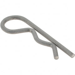 Value Collection - 5/16 to 3/8" Shaft Diam, 1-7/16" Long, 0.073" Wire Diam, Hair Pin Cotter - Grades 302 & 18-8 Stainless Steel, Zinc-Plated Finish - Exact Tooling