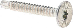 Value Collection - #10-16, Flat Head, Torx Drive, 1-1/2" Self Drilling Screw - Steel, Zinc-Plated Finish - Exact Tooling