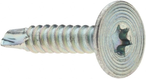 Value Collection - #10-16, Flat Head, Torx Drive, 1" Self Drilling Screw - Steel, Zinc-Plated Finish - Exact Tooling