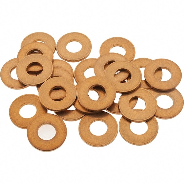 Value Collection - 1/4" Screw, Silicon Bronze Standard Flat Washer - 5/16" ID x 11/16" OD, 1-1/16" Thick - Exact Tooling