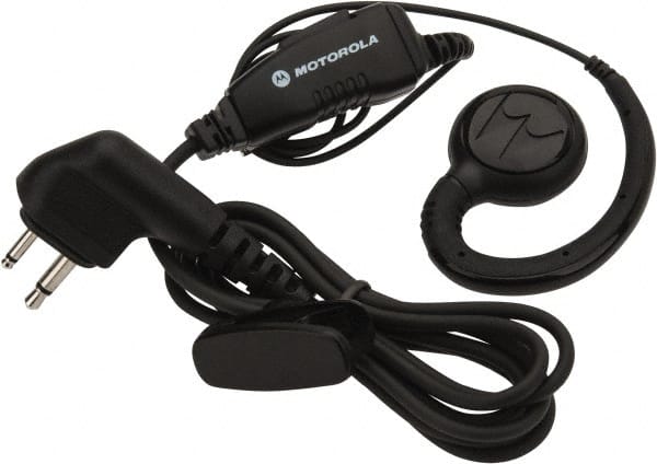 Motorola - Lightweight Swivel, In-Line & Push to Talk Microphone Earpiece with Microphone - Black, Use with Motorola CLS/RM/RDX/DTR/DLR Radios - Exact Tooling
