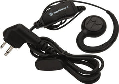 Motorola - Lightweight Swivel, In-Line & Push to Talk Microphone Earpiece with Microphone - Black, Use with Motorola CLS/RM/RDX/DTR/DLR Radios - Exact Tooling