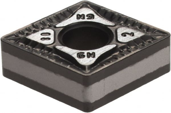 Iscar - CNMG432 GN Grade IC5010 Carbide Turning Insert - TiCN/Al2O3/TiN Finish, 80° Diamond, 1/2" Inscr Circle, 3/16" Thick, 1/32" Corner Radius - Exact Tooling