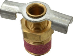Value Collection - Steel Wing Nut Valve Drain Cock & Shutoff Valve - 3/8 Thread, 200 Max psi - Exact Tooling