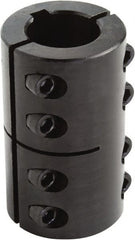 Climax Metal Products - 1-1/2" Inside x 2-5/8" Outside Diam, Two Piece Rigid Coupling with Keyway - 3-7/8" Long x 3/8" Keyway Width x 3/16" Keyway Depth - Exact Tooling
