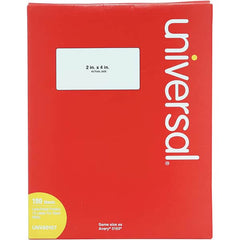 UNIVERSAL - 4" Long, White Paper Laser Label - For Inkjet Printers, Laser Printers - Exact Tooling
