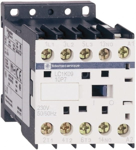 Schneider Electric - 3 Pole, 200 to 208 Coil VAC at 50/60 Hz, 16 Amp at 690 VAC, 20 Amp at 440 VAC and 9 Amp at 440 VAC, IEC Contactor - CSA, RoHS Compliant, UL Listed - Exact Tooling