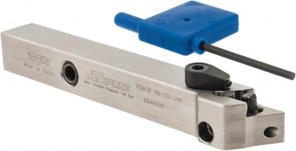 Iscar - PDAC, Right Hand Cut, 90° Lead Angle, 1/2" Shank Height x 1/2" Shank Width, Neutral Rake Indexable Turning Toolholder - 4" OAL, DC..070.. Insert Compatibility, Series Isoturn - Exact Tooling