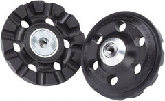 3M - 4" Diam Disc Backing Pad - 3/8" Shank Diam, Hard Density, 15,000 RPM, Roloc TR Compatible - Exact Tooling