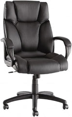 ALERA - 28-3/8" High Office/Managerial/Executive Chair - 21" Wide x 20" Deep, Soft Leather Seat, Black - Exact Tooling