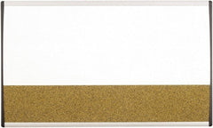 Quartet - 30" High x 18" Wide Combination, Bulletin/Magnetic Dry Erase - Porcelain, Includes Mounting Kit - Exact Tooling