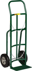 Little Giant - 800 Lb Capacity 47" OAH Cylinder Hand Truck - 8 x 14" Base Plate, Continuous Handle, Steel, Solid Rubber Wheels - Exact Tooling
