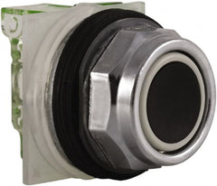 Schneider Electric - 30mm Mount Hole, Flush, Pushbutton Switch with Contact Block - Octagon, Black Pushbutton, Momentary (MO) - Exact Tooling