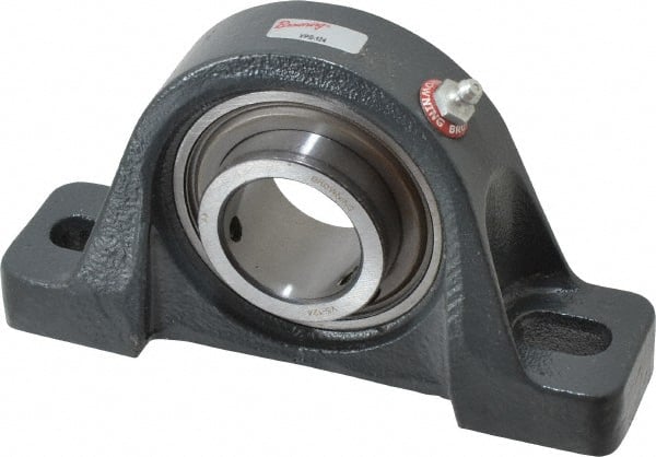 Browning - 1-1/2" ID, 7-1/8" OAL x 4" OAH Pillow Block - 4,467 Lb Static Cap, 7,340 Lb Dyn Cap, 5-3/8" Btw Mnt Hole Ctrs, 2" Base-to-Ctr Ht, Cast Iron - Exact Tooling