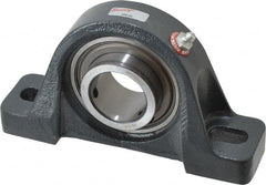 Browning - 1-1/2" ID, 7-1/8" OAL x 4" OAH Pillow Block - 4,467 Lb Static Cap, 7,340 Lb Dyn Cap, 5-3/8" Btw Mnt Hole Ctrs, 2" Base-to-Ctr Ht, Cast Iron - Exact Tooling