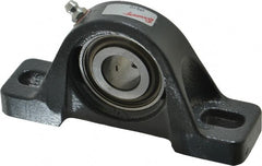 Browning - 3/4" ID, 5" OAL x 2-17/32" OAH Pillow Block - 1,444 Lb Static Cap, 2,611 Lb Dyn Cap, 3-3/4" Btw Mnt Hole Ctrs, 1-5/16" Base-to-Ctr Ht, Cast Iron - Exact Tooling