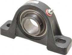 Browning - 1-7/16" ID, 6-3/4" OAL x 3-11/16" OAH Pillow Block - 3,493 Lb Static Cap, 5,782 Lb Dyn Cap, 5" Btw Mnt Hole Ctrs, 1-7/8" Base-to-Ctr Ht, Cast Iron - Exact Tooling