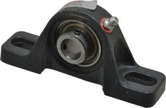 Browning - 5/8" ID, 4-7/8" OAL x 2-7/32" OAH Pillow Block - 1,444 Lb Static Cap, 2,611 Lb Dyn Cap, 3-7/16" Btw Mnt Hole Ctrs, 1-3/16" Base-to-Ctr Ht, Cast Iron - Exact Tooling