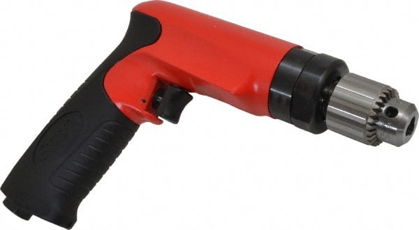 Sioux Tools - 1/4" Keyed Chuck - Pistol Grip Handle, 6,000 RPM, 14.16 LPS, 30 CFM, 1 hp - Exact Tooling